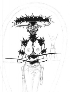 Starting Sketch of Queen Thorny