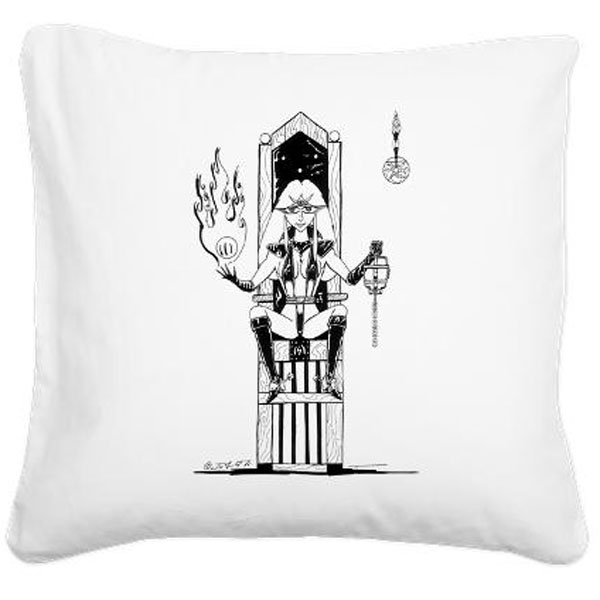 Throne Mistress Femdom Art on a pillow