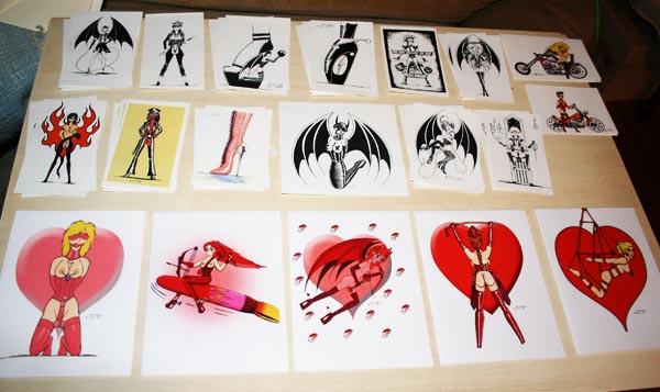 Fetish art stickers and kinky Valentines