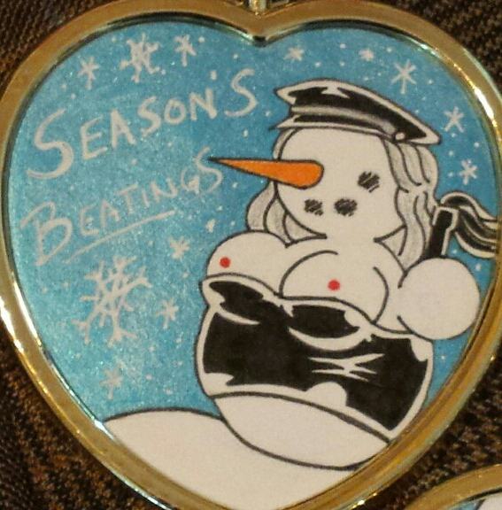 Kinky Femdom Snow Woman Christmas Ornament