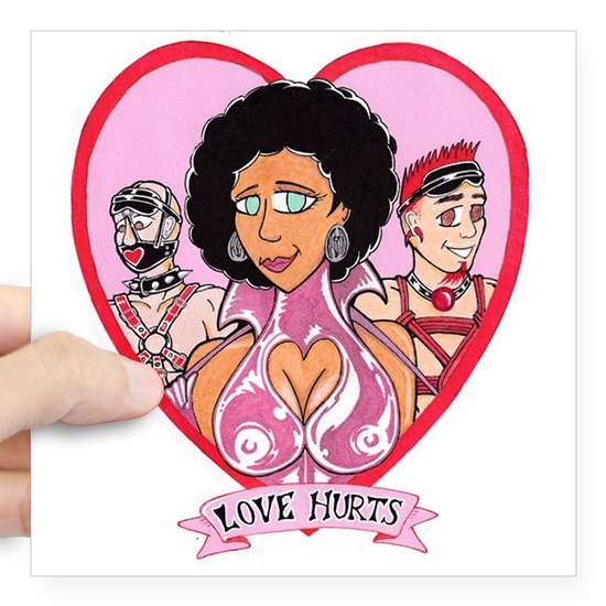Femdom Art Valentine sticker now at FetishForLife.com